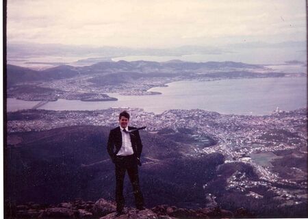Elder Harry Woods battles the winds of Mount Wellington just before he catches the plane on a transfer back to the mainland, late April of 1982.
Harold Kent Woods
23 Oct 2007