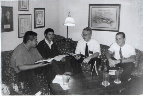 Elders Price & Jensen, with member Eric Morrison teaching Bob the 3rd discussion
Steven  Price
04 May 2002