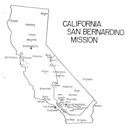 This is a copy of the mission map from the handbook, 1987.
Michael A. Beckstrand
10 Apr 2003