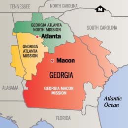 Georgia North Mission Boundaries Map