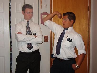 Elder Tracy and Elder Zarco showing everyone how tuff they really are:)
Susie Kathleen Harris
12 Jan 2007