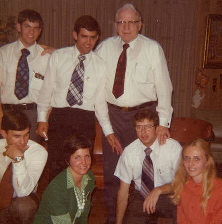October 1974.  Back: Beesley, Smith, and President Welling

Front: Geitz, Healy, Clifford, Bena
Dane A. Williams
18 Dec 2001