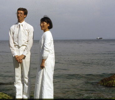 Elder Ingram and Sister Hoshino, just before her baptism in the surf of Tanga Island (just off the coast of Himeji)
Brad  Goodwin
30 May 2006
