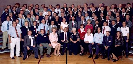 (George & Marilyn Durrant 1972-75), October 3, 2003, Salt Lake City, Utah (Photo Credit/Copyright: Lynn Cope); President and Sister Durrant and family pictured on front row, with former full-time missionaries in attendance.
Roger Brown
09 Jan 2005