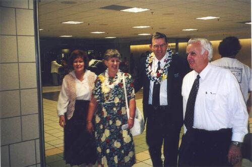Sister Ward, Sister Johnson, Pres. Johnson, Pres. Ward in 1998
Arthur  Gariety
27 Feb 2001