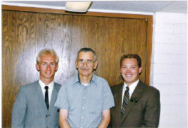 The gentleman in this picture with Elder Freeze and Elder Lamoureux is Ray.  We tracted him out in a trailer park in North Vegas.
Richard John Lamoureux
15 Feb 2005