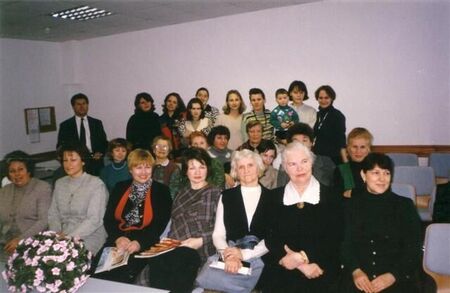Zelenograd branch Relief Society, plus Brother Pushkov, Spring 1999.
James Moroni Christensen
11 Oct 2003