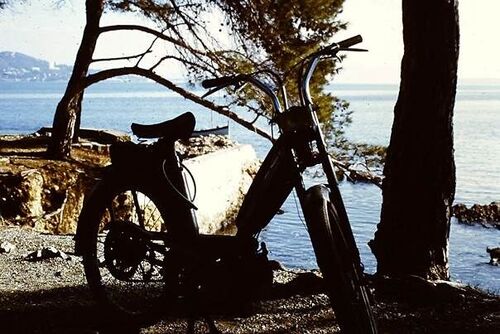 Standard issue missionary moped from the early 70's.  Photo taken on the Antibes coast.
Don G. Rowley
09 Nov 2010