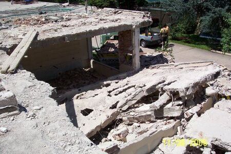 View of the secretaries' apartments from the roof of the demolished Casa.
Spencer Ryan Hall
22 Nov 2006