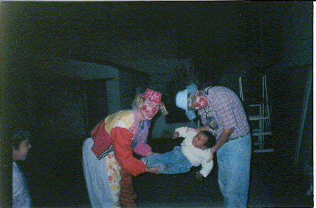 Elder Andrew and Elder Gomez dressed up as clowns on Dia del Niño for the rama at Rosario de la Frontera.  1996
Dean Alan Andrew
27 Apr 2003