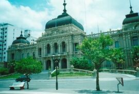 Here's the casa del gobierno in Tucuman directly adjacent to plaza independencia. Lots of traffic and shops. Nearby is the peatonal, which is like an open-air mall.
David  Sallay
24 May 2004