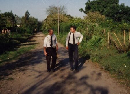 Elder Donaldson and Elder Nelson walking the streets of Tafi Viejo
Nathan L. Nelson
28 Jun 2001