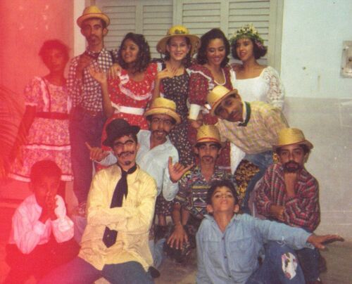 Here's a group of youth in Arapiraca (1994) dressing up for a 