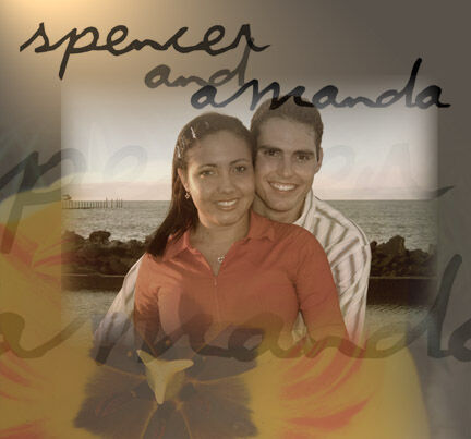 Isso e uma montagem da convites de uma cha de noiva que minha esposa teve, a foto de nos e do nosso convite.
Spencer J. Bawden
09 Aug 2005