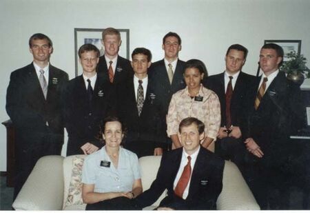 (Left to Right) Elders Cross, Baugh, Windham, Arantes, Lopes, Sis Santos, Elders Santos, Wariner
Joseph C Windham
07 Jul 2002