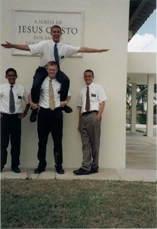 Elder Wilson, Elder Ferreira, Elder Machado, and I
Joseph C Windham
07 Jul 2002