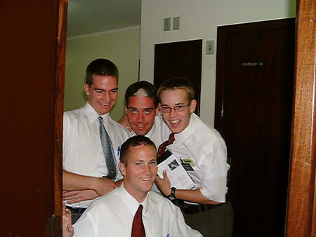 Elder Sanders, Elder Dalling, Elder Barrett, Elder Howerton (front)
Richard S. Bangerter
30 Oct 2002