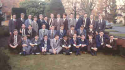 This was a picture of the Elders that attended a leadership conferrance at the mission home in 1977. Back row: Elders' Nichols, Kuetel, Fawson, Nichol, Irving, Gosell, Lundin, Bakker, Salazar, Moss, Hall, Gudmudson and Foster. Middle row: Elders' Savage, Millis, Moses, Black, Speechly, Dellenbach, Tyers and Funk. Front row: Elders' Griffiths, Chatterton, Rolandelli, Heaton, Quist, Unga, Hoskins, Palmer, Richards, Perkins and Wood.
Richard Funk
07 Nov 2003