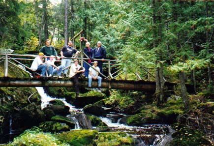 The falls in Terrace near the Falls Gallery. L-R: Hillman, Larson, Pipes, Steffen, Cook, Sis. Despain, Niederhauser, Elder Despain. Not Shown: Stevenson.  Submitted by Jim Pipes
Richard Funk
10 Nov 2003