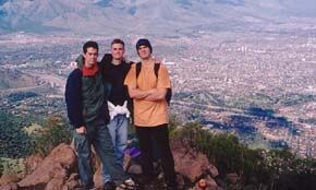 Jenkins, Nyborg and Fox, what a great view of Santiago. It was raining that morning so you could actually see the city.
Philip Young Fox
13 Feb 2002