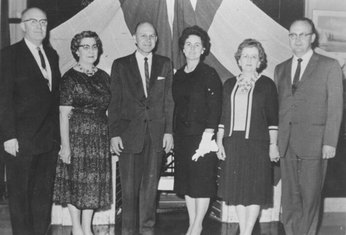 President J. Vernon Sharp (Andes Mission), Elder Theodore Tuttle, President Delbert Palmer (Chilean Mission) and their wives. Oct 1961.
Blaine Nay
27 Nov 2006