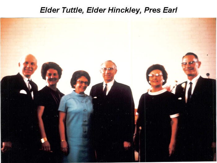 Elder Tuttle, Elder Hinckley, President Earl and their wives 1969 or 1970
Van D. Layman
07 Dec 2006