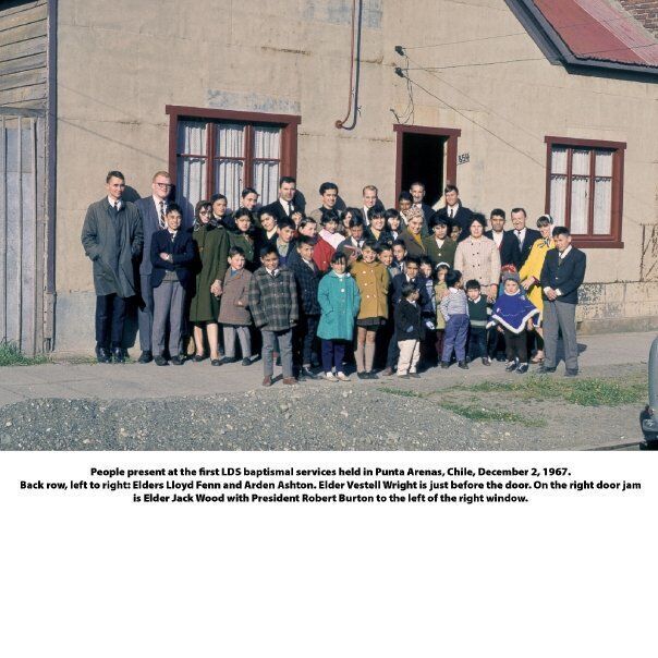 Back row, left to right:  Elders Lloyd Fenn and Arden Ashton.  Elder Vestell Wright is just before the door.  On the right door jam is Elder Jack Wood with President Robert Burton to the left of the right window.
Greg J. Melven
25 Jul 2011