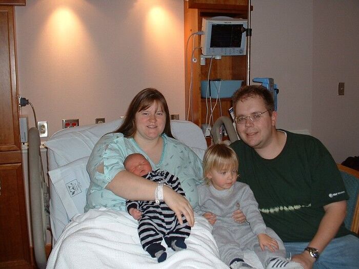 My wife Rebecca, daughter Sarah (2 1/2), son Matthew (2 days), and I taken January 20, 2003
Dale Edward Churchward
26 Feb 2003