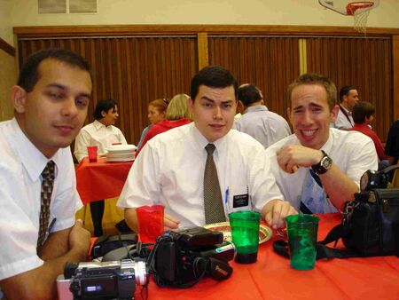 Elder Da Silva, Elder Oliveira, and Elder Williams (Gilhermes) at the branch party
Brian Rask
24 Jan 2005