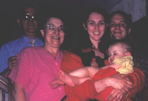 Sorry this didn't scan better (I have been tinkering with the properties for almost 1/2 hour and this is the best I could get it).  This is my wife, my son, and I  last Wednesday, June 26th, at the Cuenot's.
Brian Gareth Moses
01 Jul 2002