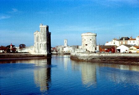 La Rochelle's vieux port showing 