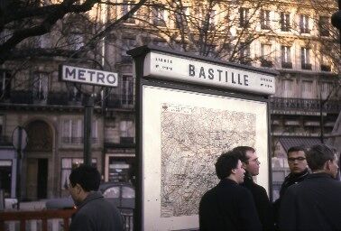 Three missionaries and Christian Euvrard at subway stop (La Bastille)
Fred J. Clark
18 Feb 2006