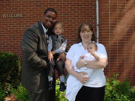 Thom, Lisa, Noah and Kaleb Reed at Kaleb's blessing July 15, 2001
Lisa D Reed
19 Jul 2001