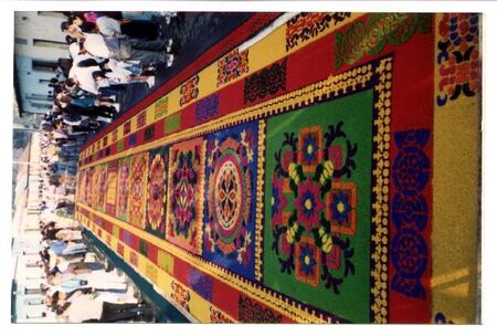 Una alfombra colorosa para la Semana Santa.
Quinn  Lorenc
05 Feb 2003