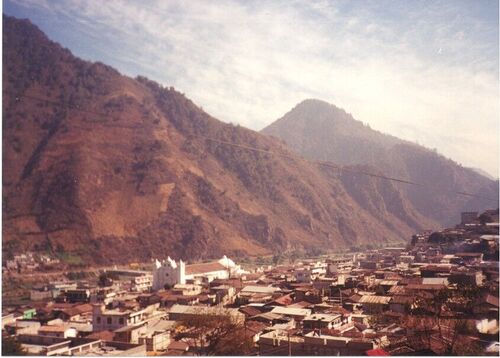 This is up the Canyon from Almolonga, it also has very fertile soil.  When ever you head down to the coast (towards Coatepeque) you'll pass through here and be amazed at how steep of a canyon it is.  This village is very indigenous town and spanish is no
Matt  Davidson
16 Oct 2001