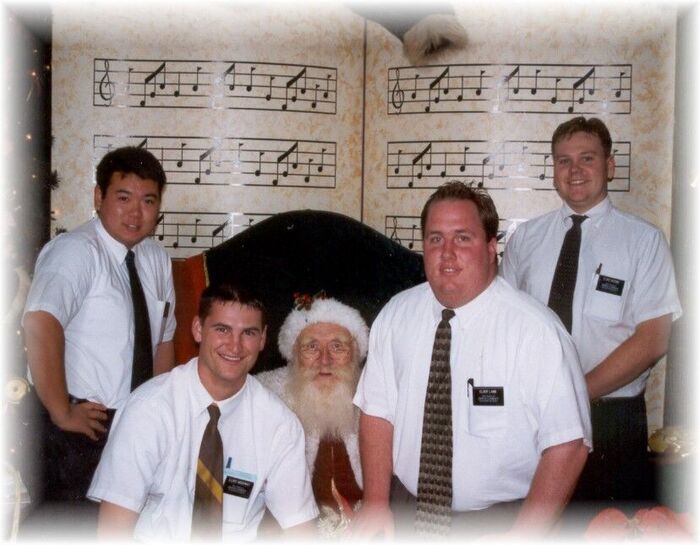 After this picture was taken, Santa started to bash with us... (Ohashi, Siddoway, Lamb, Bodine - Dec '99)
Jared W. Bodine
08 Oct 2003