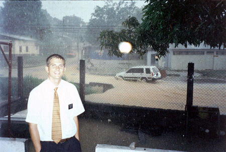 This is a picture from La Melgar, La Ceiba. I was on our front porch enjoying this rain storm we barely made it inside for.  The sad thing is that it had only been raining for about ten minutes when we took the picture.
Scott F. Pugmire
05 Feb 2003