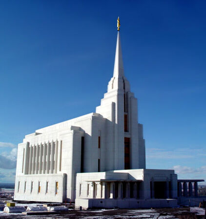 Thought all of you would like to see just one of the great results from your wonderful service here in Eastern Idaho.  The NEW Rexburg temple is awesome, nearly finished and almost ready for the dedication. Dedication date is still unknown, but should be soon. It is built up on the highest hill behind (south) of BYUI (Ricks for the older alumni). It is glorious!!! Thanks for all your efforts and service here in Idaho. IPM missionaries are the best!
Bro D.J. Empey
22 Apr 2007