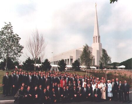 All the missionaries serving in the republic visit Preston Temple open house 1998
Robert Andrew Perry
08 Dec 2002