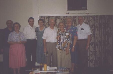 Left to right - The Chandlers, a French couple, President and Sister Mercer, The Hormans
Korey Payne
22 Apr 2002