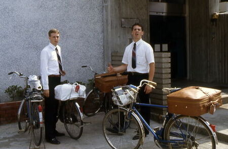 Elders Clark and Peterson packed and ready to ride to Himeji eki for their transfer
Brad  Goodwin
30 May 2006