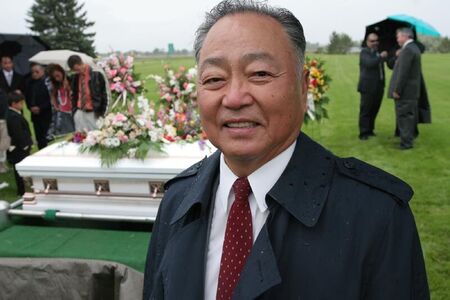 President Moriyama at the grave site dedication for Moriyama Shimai.
Jason  Barney
12 Jun 2006