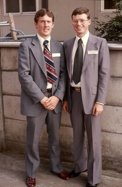 Elder Thomas Knowles and Elder Clark Shurtz.  Shurtz was district leader at the time.  The Sendai Shibu (now known as Kamisugi Ward) building (actually the house behind the meetinghouse) housed up to eight missionaries who slept in bunk beds.
Royden Clark Shurtz
03 Apr 2009