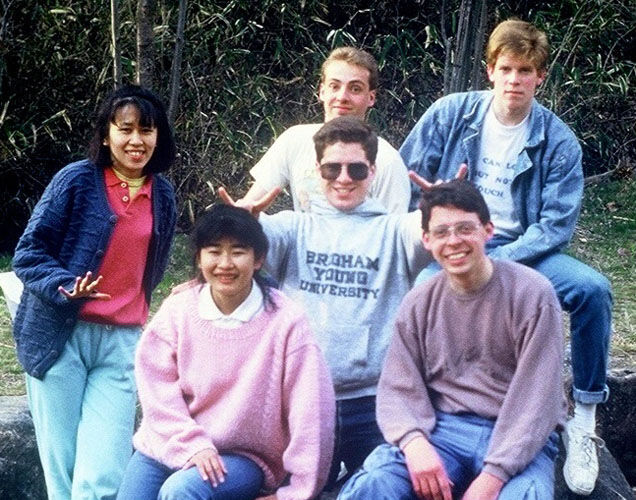 Senkyoshi in Izumi, spring 1987.  Back row (left to right) Yae Shimai, Jensen Choro, Bean Choro; middle Kerry Choro; front Hanashiro Shimai and Clifton Choro
Sean D. Kerry
26 Apr 2010