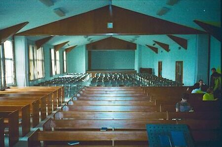 The chapel area and cultural hall of the Tokyo Chapel next to the mission office.
David  van der Leek
20 Aug 2003