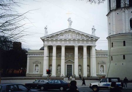 Here is the big catholic church in downtown Vilnius. Everyone should recognize it!
Brian E. Sherman
10 Oct 2003