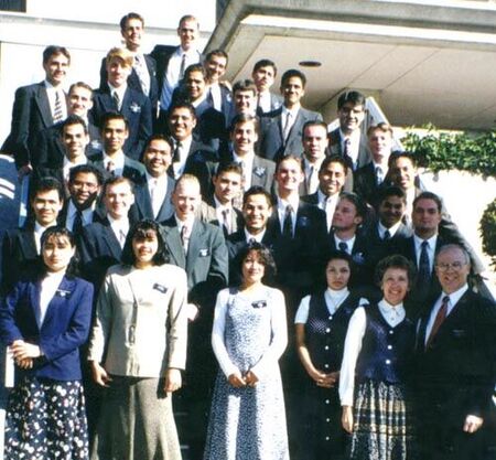 1997 - Pres.'s Cazier with the missionaries serving in Camarones, Culturas, Valle Dorado, and Toluca.
Tim Riker
24 Feb 2004