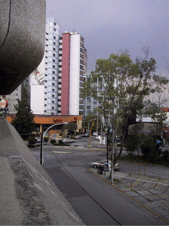 This is a view from the Mexico City West Mission offices to the surrounding buildings. The mission offices are within an 11 story skyscraper, the top floor being the Area Presidency Offices.
Cameron Butterfield
18 Sep 2005