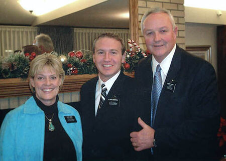 Elder Godshall (from Roseville, CA; currently serving in Bozeman 1/17/08) with President and Sister Fisher in the Billings Mission Home 12/28/2008.
Dustin Godshall
17 Feb 2008