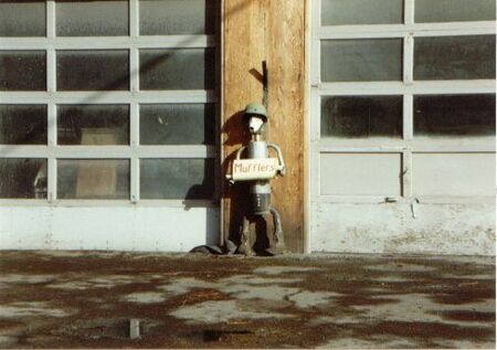 The Muffler Man.  Picture taken while serving up north in the Susanville area.  Does anyone remember exactly where this was?
Dan  Congram
29 Nov 2003